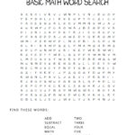 Printable Math Word Search Puzzles Word Search Printable