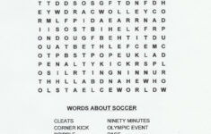 Printable Soccer Word Search Activity Shelter