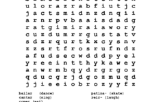 Printable Spanish Word Search Puzzles Word Search Printable
