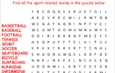 Printable Sports Word Search For Kids Activity Shelter
