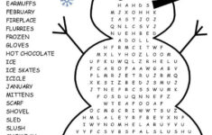 Printable Winter Word Search Christmas Worksheets Winter Words