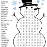 Printable Winter Word Search Christmas Worksheets Winter Words
