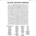 Printable Word Search Black History Month Word Search Printable
