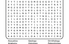 Science Disciplines Word Search