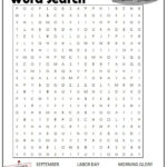 September Word Search September Activities Crafts For Seniors Labor