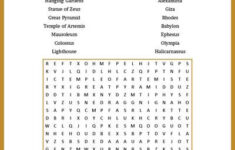 Seven Wonders Of The Ancient World Word Search Puzzle
