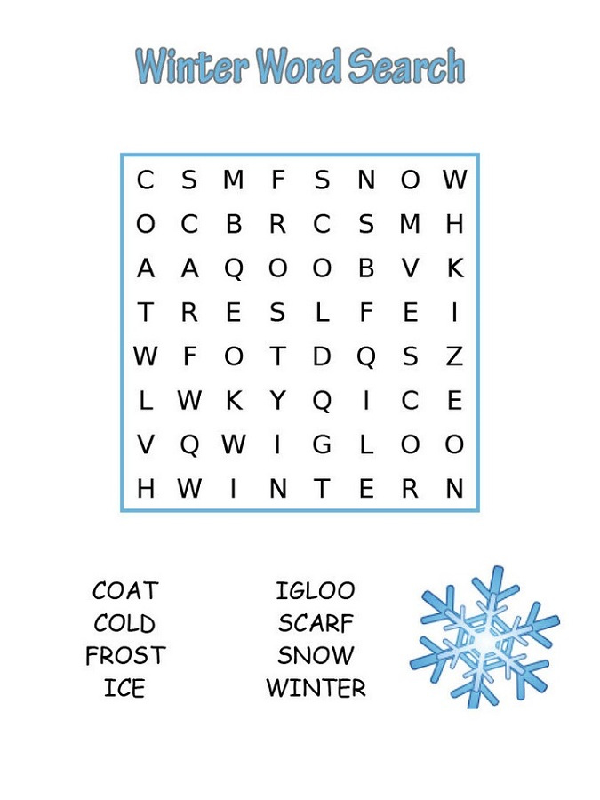 Simple Word Searches Printable Activity Shelter