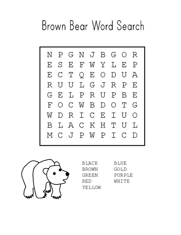 Simple Printable Word Search