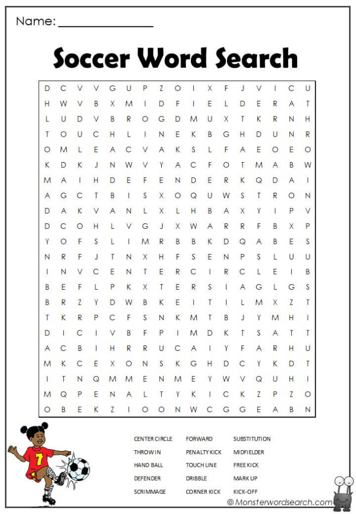 Soccer Word Search 1 Jpg Monster Word Search | Printable Word Search