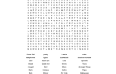 Stranger Things Word Search WordMint