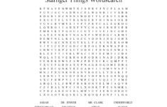 Stranger Things Word Search WordMint