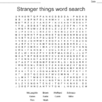 Stranger Things Word Search WordMint