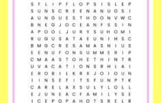 Summer Word Search FREE Printable Worksheet For Kids