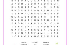 Summer Word Search FREE Printable Worksheet For Kids