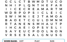 Summer Word Search Puzzles Best Coloring Pages For Kids