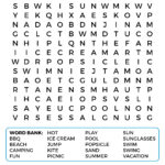 Summer Word Search Puzzles Best Coloring Pages For Kids