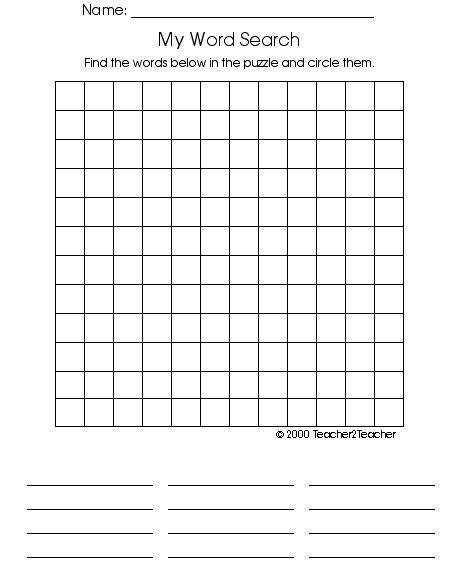 Template For Word Search Printable Schedule Template