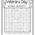 This Veterans Day Word Search Activity Includes VETERAN SOLDIER