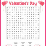 Valentine S Word Search Free Printable Worksheet