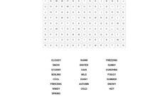 Weather Intermediate Word Search