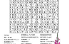 Wildflower Word Search Adults