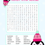 Winter Word Search Free Printable Kids Activity Fun Loving Families