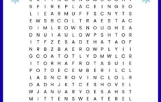 Winter Word Search Free Printable Worksheet