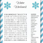 Winter Word Search Printable Search Results Calendar 2015