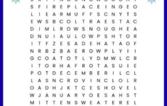 Winter Word Search Printable Worksheet With 24 Winter Themed Vocabulary