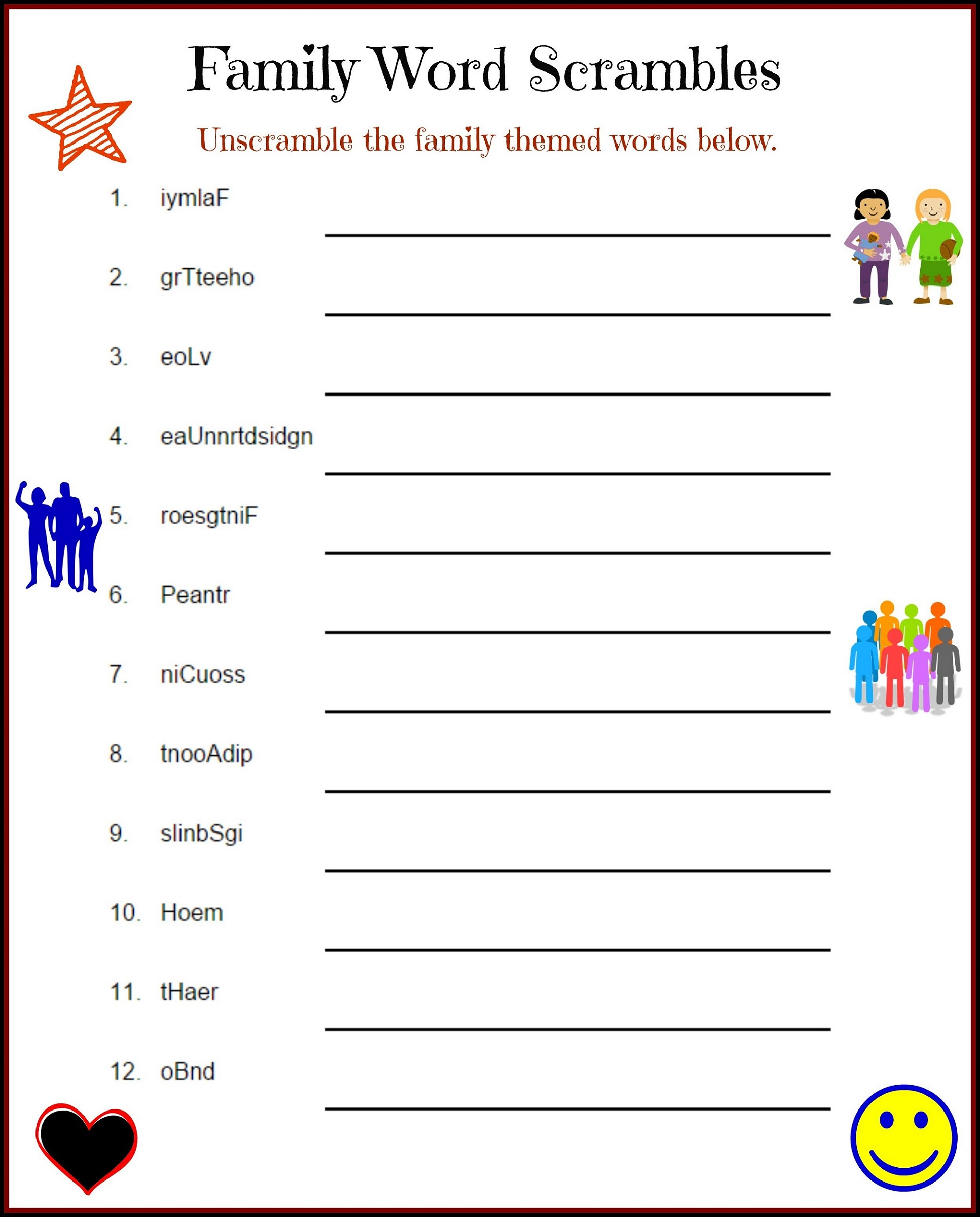 Word Scramble Puzzles To Print For Kids 101 Activity