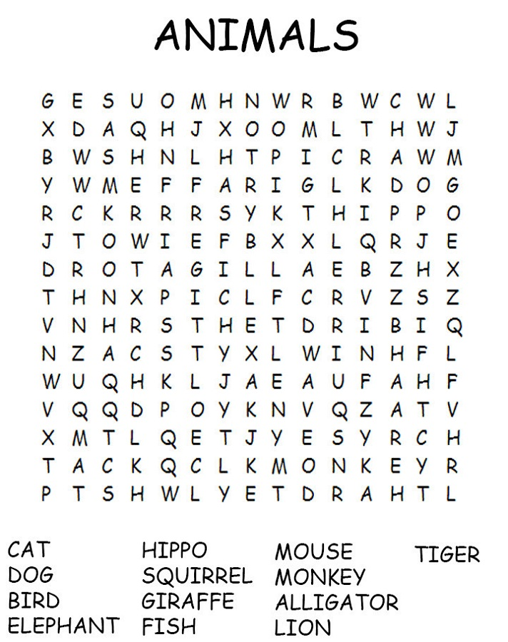 Word Search For Kids In 2020 Free Printable Word Searches Kids Word 