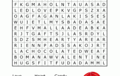 Word Search For Valentines Day free Printable