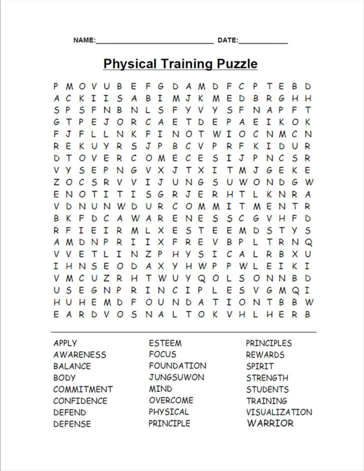 Adult Printable Word Search