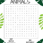 Word Search Wild Animals Worksheet