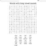 Words With Long Vowel Sounds Word Search Wordmint Word Search Printable