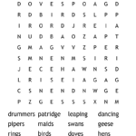 12 Days Of Christmas Word Search   Wordmint Within 12 Days Of Christmas Word Search Answers