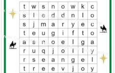 1St Grade Christian Christmas Word Search With Answer Key inside Christmas Word Search For 1St Graders