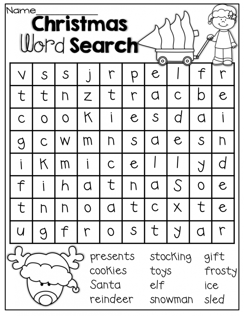 1St Grade Word Search - Best Coloring Pages For Kids intended for Christmas Word Search For First Graders