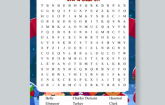 A Christmas Carol Word Search Printable - Shark Printables with Christmas Carol Word Search