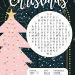 Beautiful Christmas Word Search Puzzle Pink Stock Vector (Royalty Regarding Christmas Tree Word Search Puzzles