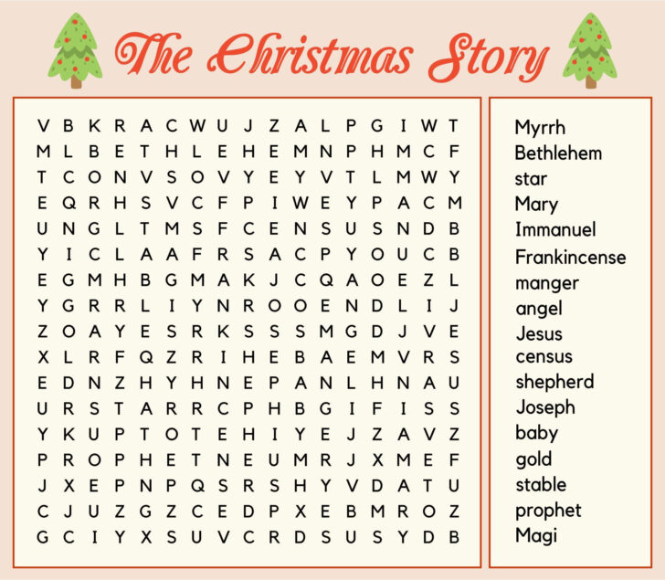 Christmas Story Word Search