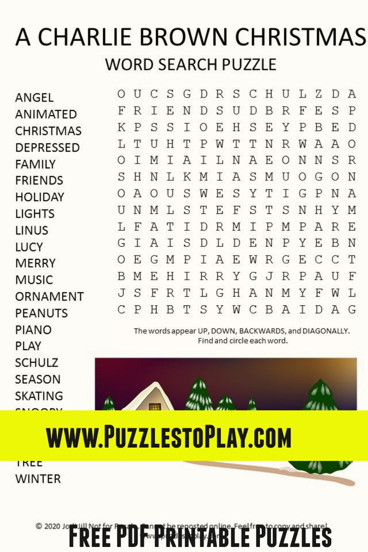 Charlie Brown Christmas Word Search with Charlie Brown Christmas Word Search