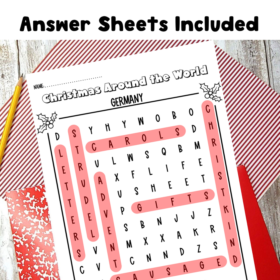 Christmas Around The World Word Search | Tech Teacher Pto3 pertaining to Christmas Around The World Word Search Answer Key