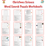 Christmas Holiday Science Word Search Puzzle Worksheets Bundle Throughout Christmas Science Word Search