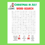 Christmas In July Word Search, Christmas Word Search. Holiday Game Intended For Christmas In July Word Search