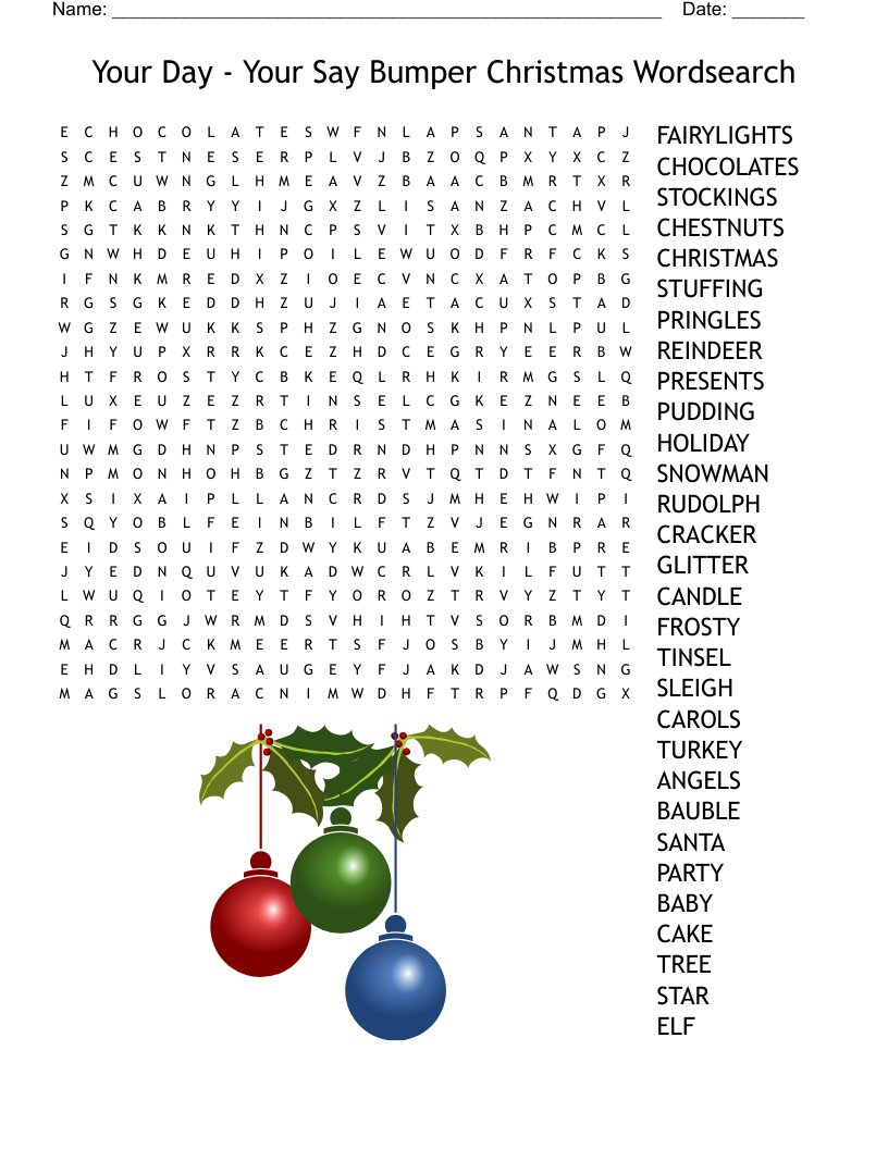 Christmas Movies Word Search - Wordmint throughout Christmas Movie Word Search