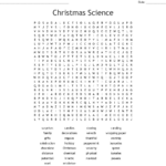 Christmas Science Word Search Within Christmas Science Word Search