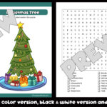 Christmas Tree Word Search Puzzle Activity Page | Wordsearch In Christmas Tree Word Search Puzzles