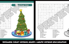 Christmas Tree Word Search Puzzle Activity Page | Wordsearch regarding Christmas Tree Word Search Answers