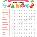 Christmas Word Puzzle Printables For Kids   Nest Of Posies For Christmas Themed Word Search Puzzles